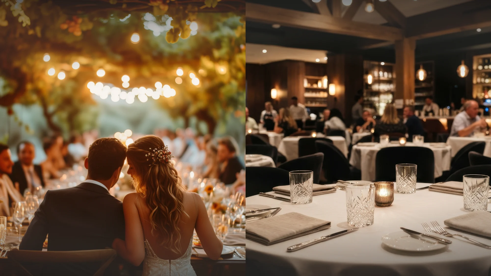 Elegant interior of a Bristol Event Center ready for a wedding reception